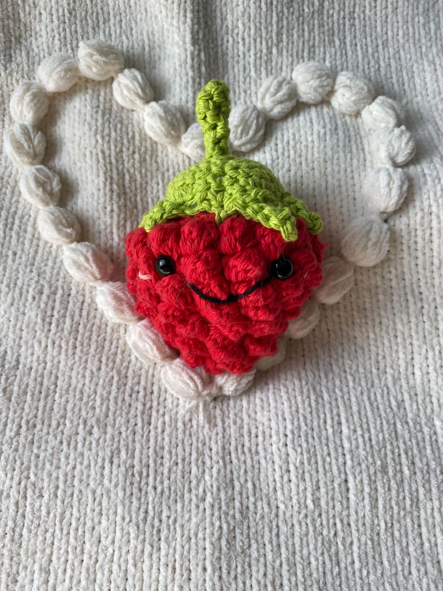 Ruby the Raspberry – Textured & Sweet Crochet Berry Plush