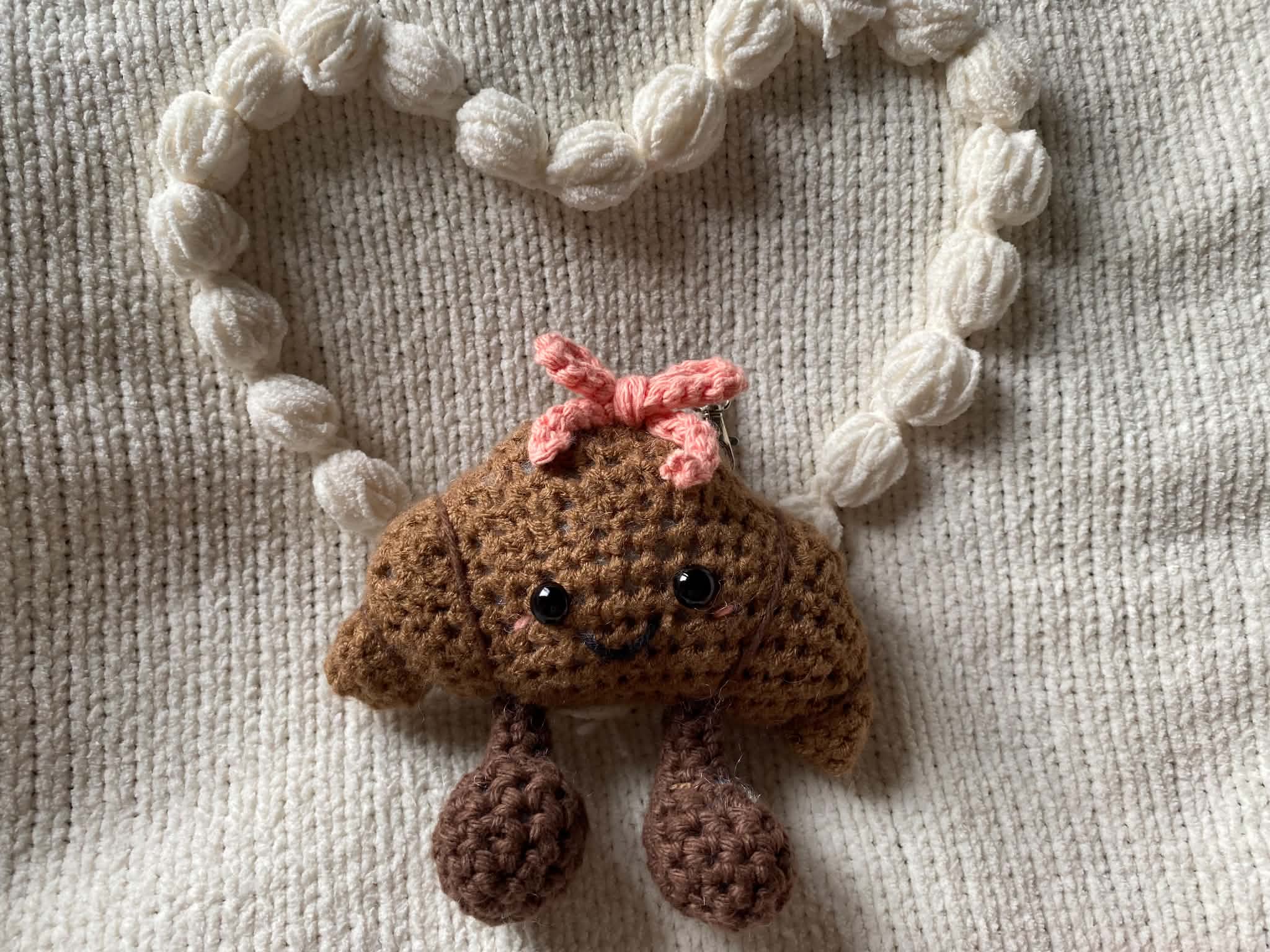 The Happy Croissant Keychain