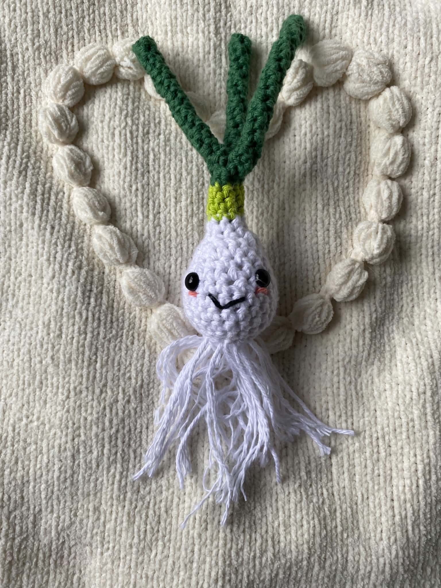 Ollie the Onion – Fresh & Rooted Crochet Green Onion Plush