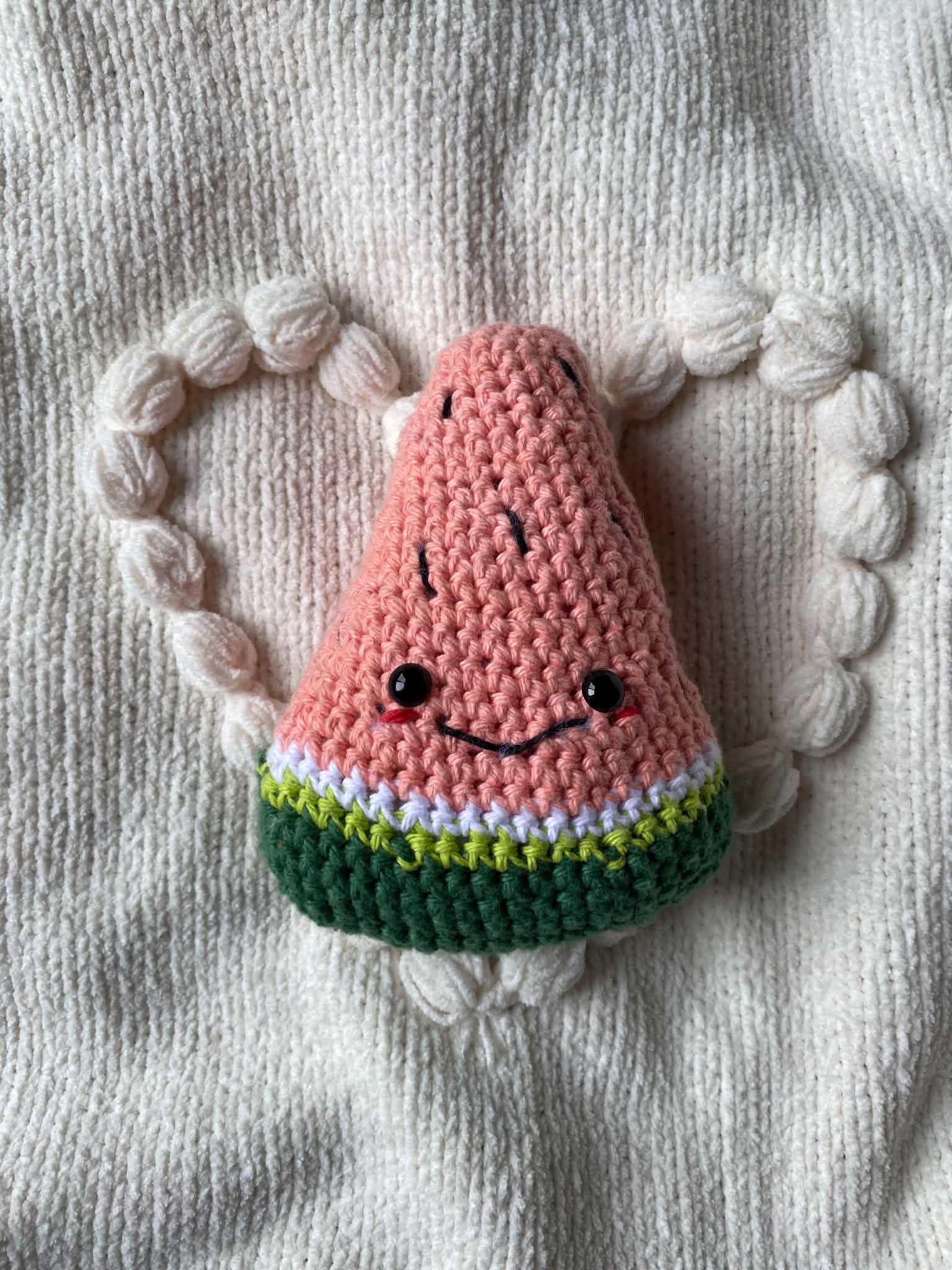 Wally the Watermelon – Sweet Summertime Crochet Slice